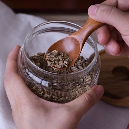 Set of 4 Mini Wooden Spoons, Natural Wood, for Sweets, Ice Cream, Coffee, Tea, Sugar, Salt, and Condiments (CS-HM8035DQ*4)