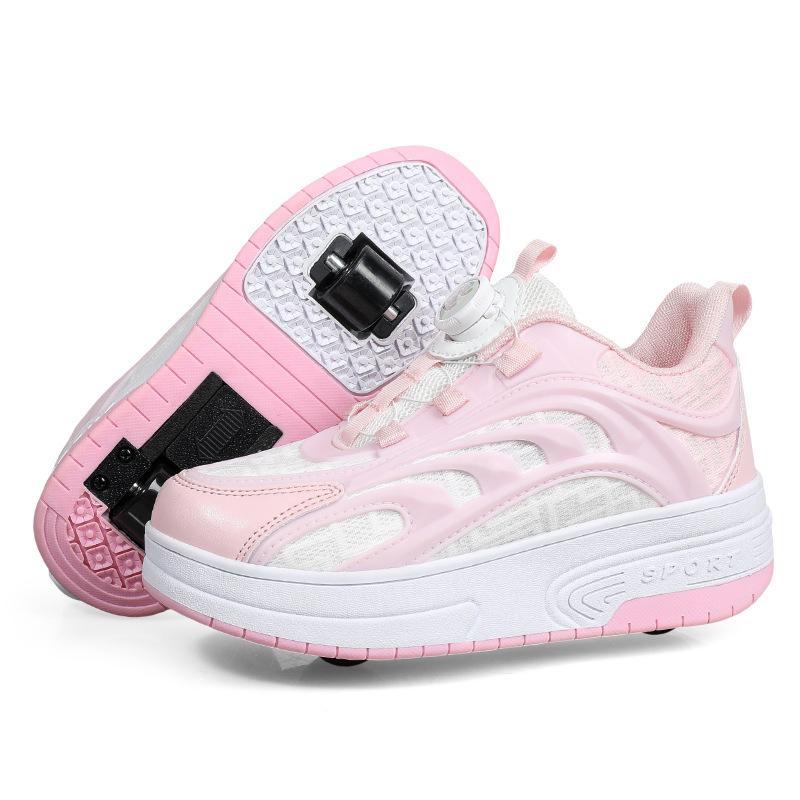 Четырехколесные деформированные беговые туфли детские автоматические роликовые коньки для мальчиков и девочек невидимые роликовые коньки для взрослых обувь на колесиках