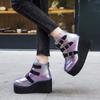 European American Street Women's Shoes 2024 New Ankle Boots Casual Slope Heel Thick Sole Design Versatile Women's Shoes