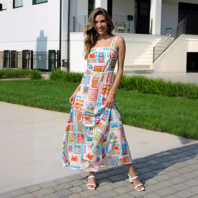 Напечатанное персонализированное граффити слинг бретели сексуальное кружевное платье для женщин