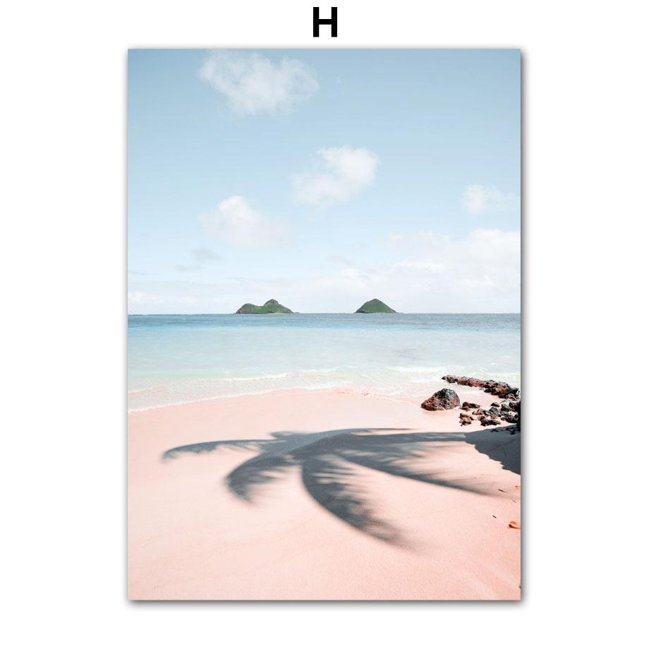 Настенная картина на холсте, доска для серфинга, девушка, розовое морское побережье, винтажный фургон, украшение для гостиной, постеры и принты, настенные панно