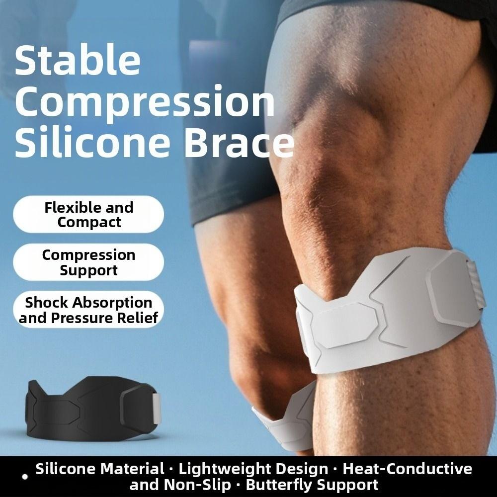 Fixed Protection Patella Tendon Knee Straps Silicone Knee Sports Support Band Running Hiking