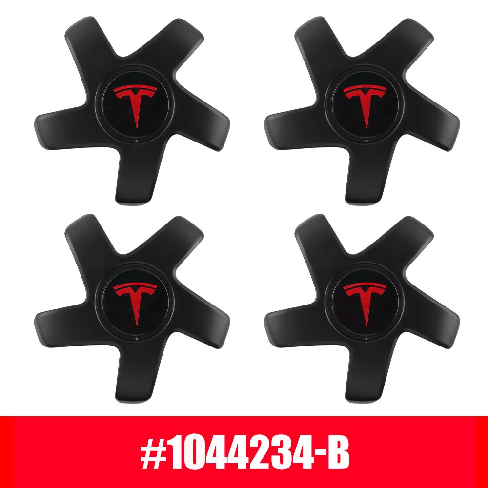 PXRP7 4pcs ABS Replacement five-clawed Hub Covers Car Wheel Center Caps Car Accessories For Tesla Model 3/Y 2018-2021 19inch 1044234-B