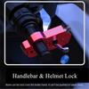 2 в 1 CNC Мотоцикл Квадроцикл Замок Руля Ручка Тормоза Руля Цельный Замок Красный