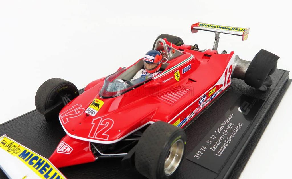 GP REPLICAS Масштаб Ferrari F1 312 T4 Гран-при Нидерландов 1979 Жиль Вильнёв Ferrari GILLES VILLENEUVE GP002CN Ограниченная серия 500 экземпляров 1/18 #12