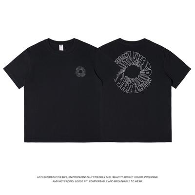 Уличная хипстерская футболка с круглым вырезом и принтом букв, летняя нишевая дизайнерская одежда, хлопковая футболка с короткими рукавами