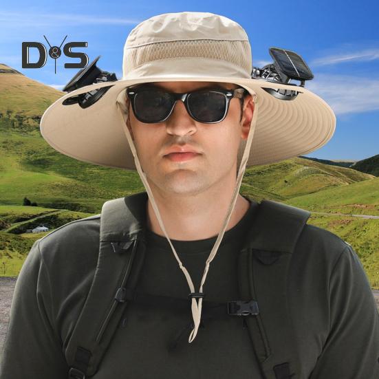 Солнечная шляпа-веер с широкими полями, двухрежимные вентиляторы, аккумулятор 800 мАч, шляпа для рыбалки на открытом воздухе, для пеших прогулок, езды на велосипеде, рыбалки