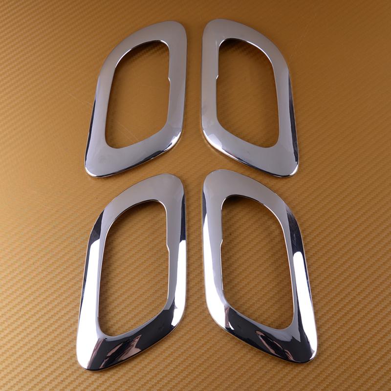 4pcs ABS Silver Interior Door Handle Bowl Cover Frame Trim Fit For Peugeot 3008 2009 2010 2011 2012 2013 2014 2015
