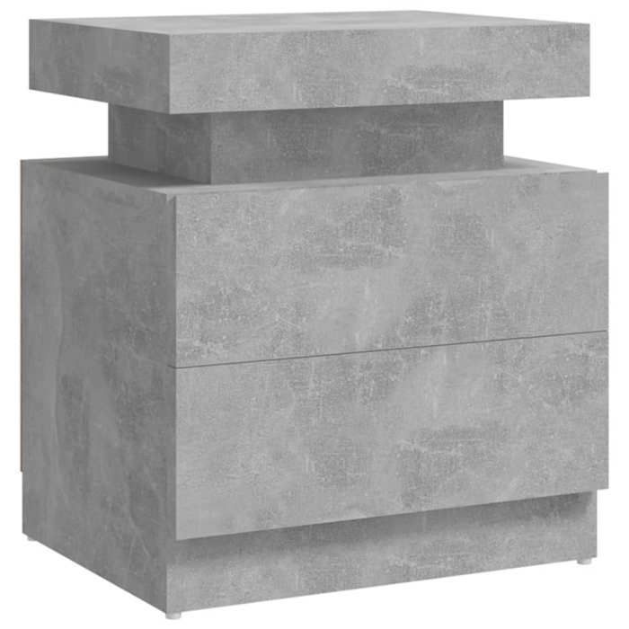 Table de chevet - Maison Exclusive - Gris béton - Bois d'ingénierie - 45x35x52 cm