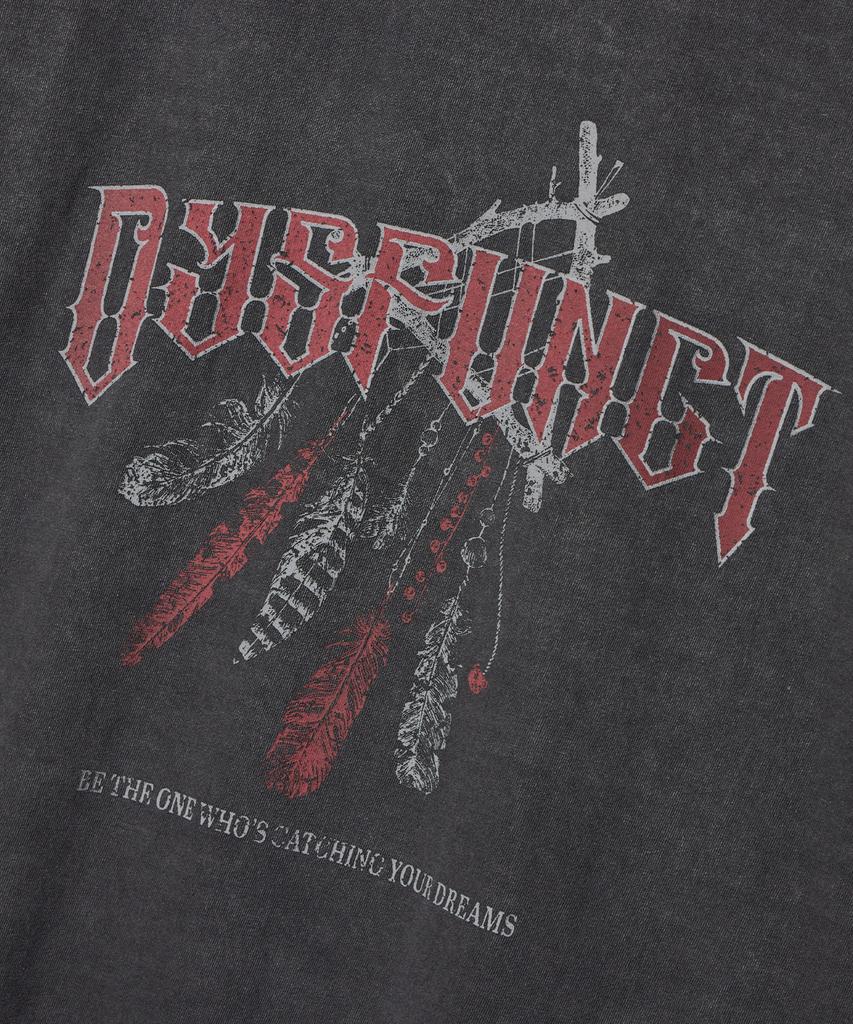 DYSFUNCT Ловец снов Пигментная футболка (Угольно-красный)