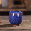 Cracked Ceramic Tea Caddies Coffee Canister Household Portable Travel Mini Porcelain Sealed Moisture-proof Storage Jar Home Deco