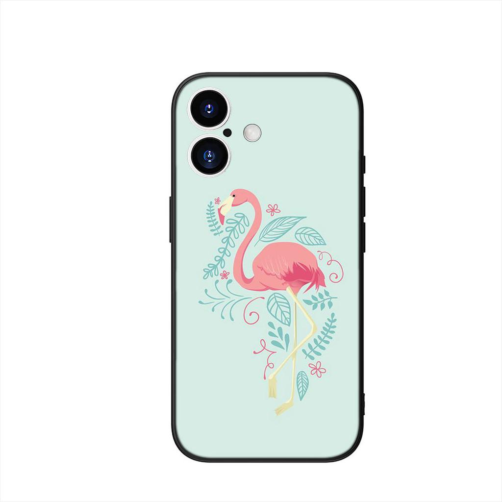 Flamingo Phone Cover Case for Apple iPhone 16 15 14 Plus 13 12 Mini 17 Pro Max + 16E Air 16+ ProMax Casing