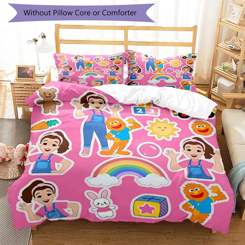 3pcs Ms. Rachel Bedding Set Duvet Cover Closure Includes 1 Duvet Cover & 2 Pillowcases, Soft and Comfortable for All Seasons.