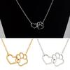 Women Fashion Dog Claw Paw Pendant Girl Heart Hollow Charm Necklace Jewelry Gift