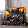 1pc Wildlife Nature Artwork Blanket Lightweight Flannel Blanket Throw Blanket For Sofa, Bed, Travel, Camping, Livingroom, Couch, Chair, And Bed yy2509