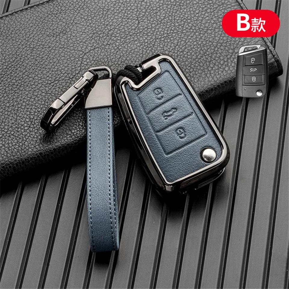 Чехол для ключа автомобиля для Volkswagen Vw Golf 7 Gti Mk7 R Touran Skoda Octavia 3 Superb Karoq Kodiaq Seat Leon Mk3 Ateca Аксессуары