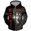 Cool 3D Wolf Printed Zipper Hoodies Fashion Men/Women Streetwear Hooded Jacket Coat Unisex Casual Hip Hop Pullover Sweatshirts