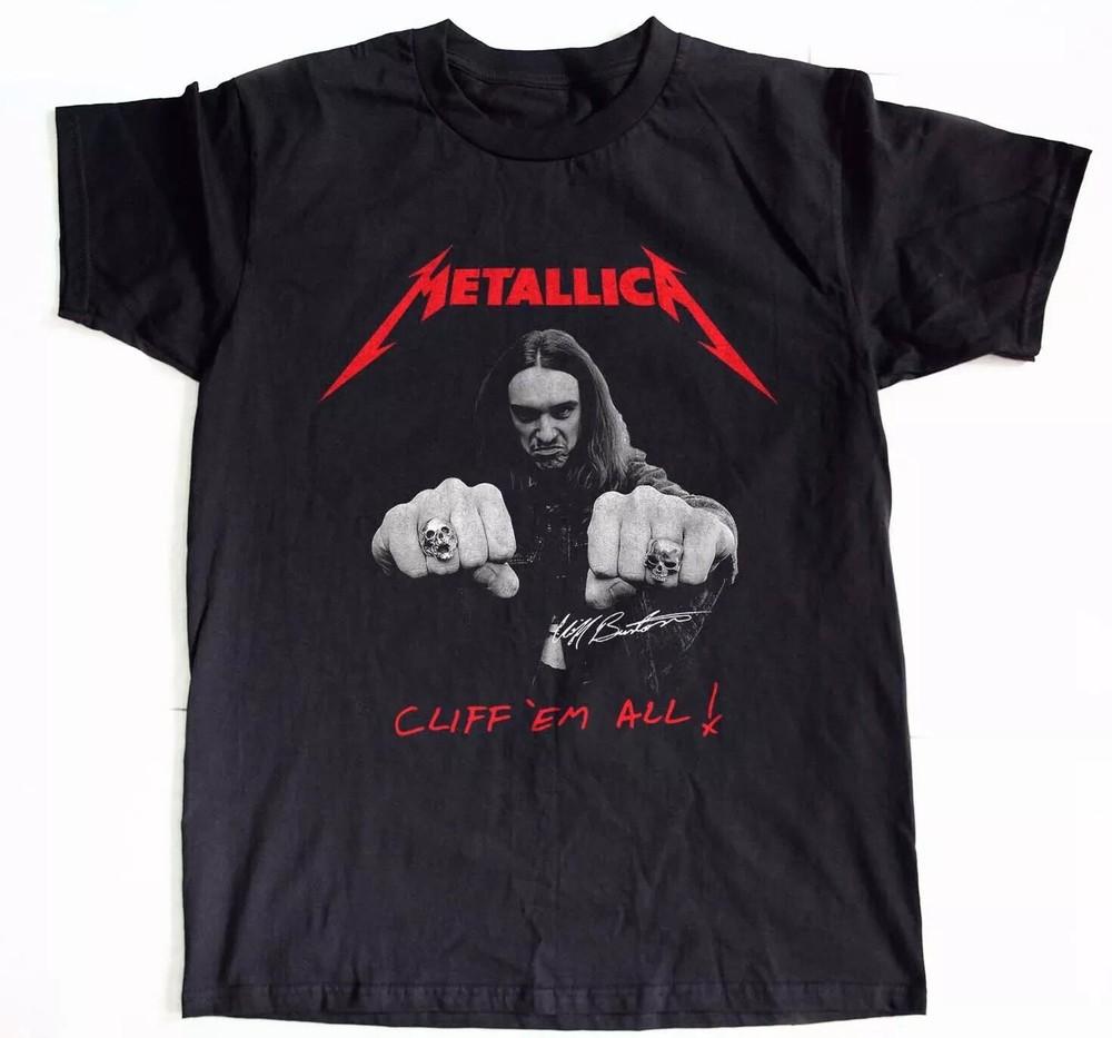 Metallica Клифф Бертон Cliff 'Em All Черная Унисекс Размер S-4XL Унисекс Футболка