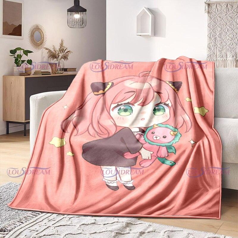 Аниме SPY×FAMILY модное фланелевое фланелевое одеяло для девочек Аня Kawaii Waku подарок для детей и взрослых диван домашний Bedspesd