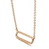 Простое квадратное колье Kinel из розового золота с подвеской