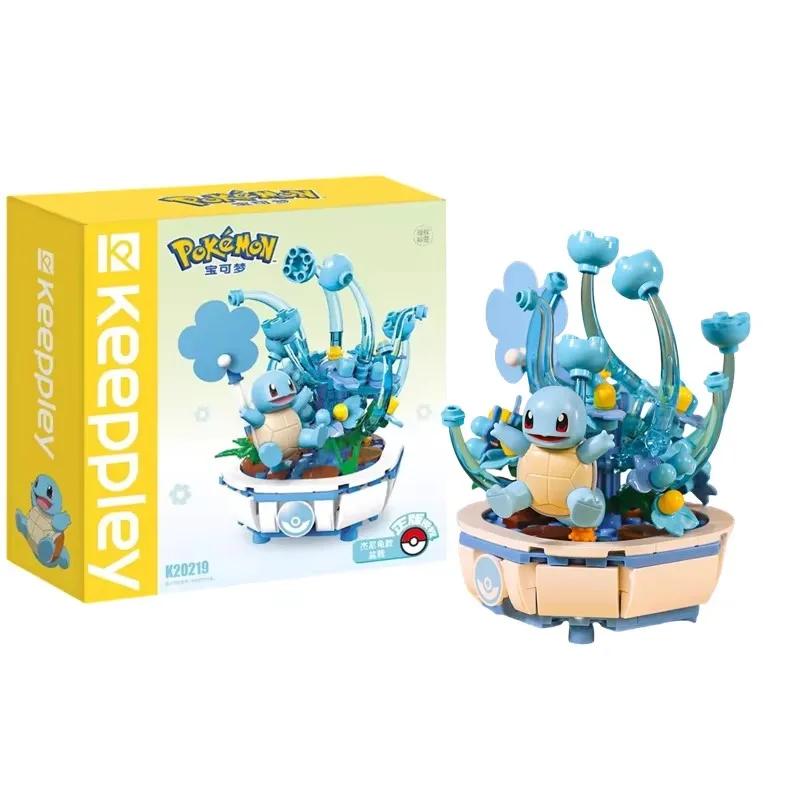 Pokemon Building Block Pikachu Charmander Squirtle Plant Potted Jigglypuff Mini Scene Model Brick Figure Toys For Christmas Gift