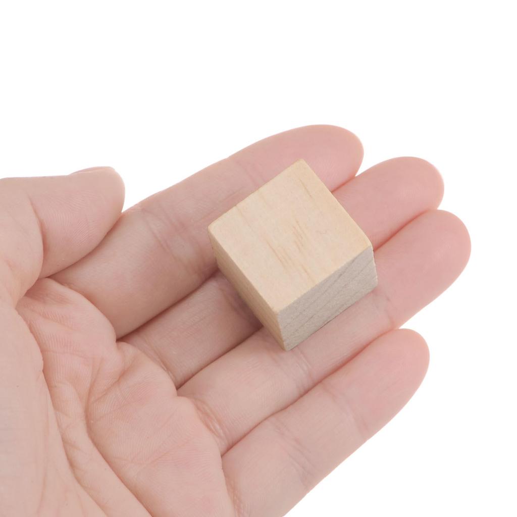 uxcell Wood Blocks for Crafts 2cm Unfinished Wooden Cubes Pine Wood Square Blocks for DIY Craft Projects 150 Pieces