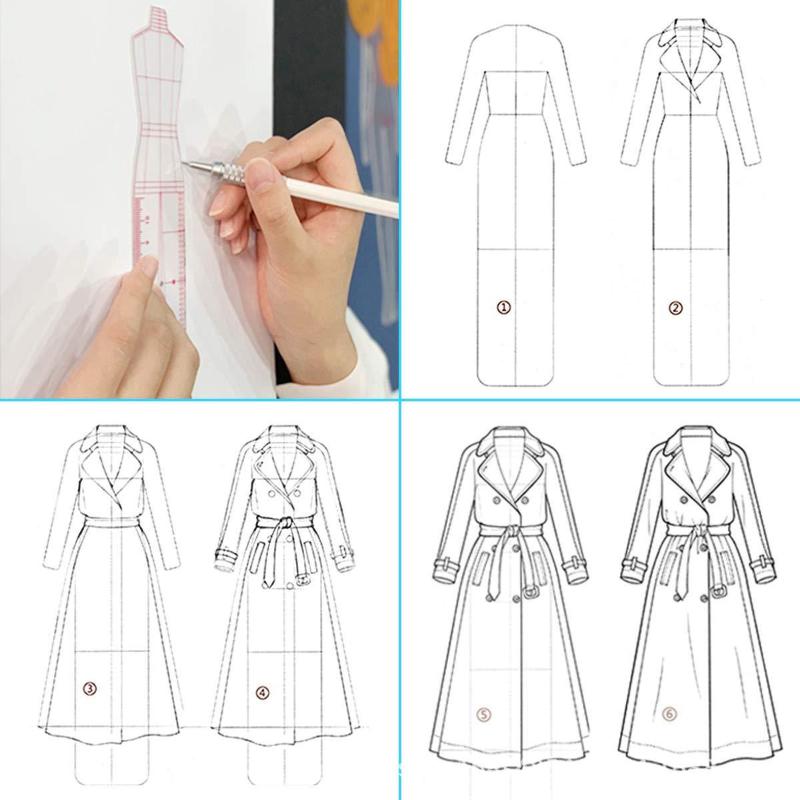 Новый 1 шт. Прозрачная линейка для квилтинга DIY, дизайна одежды, модная линейка-шаблон для рисования для черчения, для дизайнеров одежды