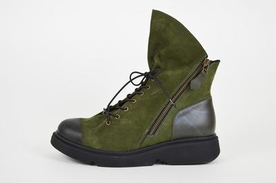 Ботинки с косой молнией DD 1905 36 Хаки нубук