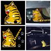 With Moving Tail Cat Car Decal Waterproof Cartoon Reflective Decal Funny Auto Wiper Sticker  Car