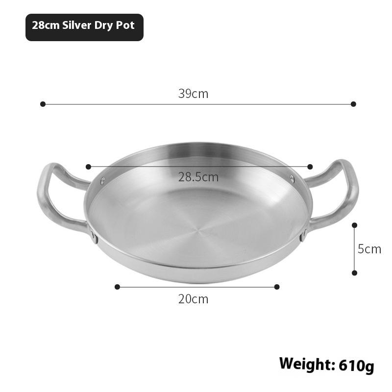 Кастрюля для риса с морепродуктами из нержавеющей стали, сковорода для домашней кулинарии, тарелки для закусок для пикника, посуда, кастрюля, сухие кастрюли с ручкой для кухни