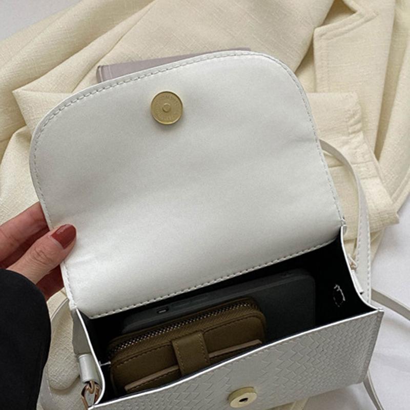 Сплошная цветная сумка через плечо с крокодиловым узором, повседневная сумка для женщин, модная сумка на плечо в корейском стиле, маленькая квадратная сумка