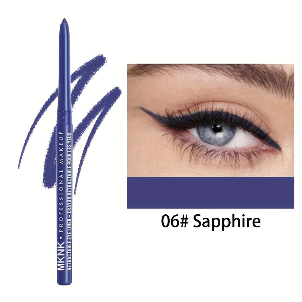 8-цветные автоматические выкручивающиеся гелевые карандаши для глаз: Водостойкая, не размазывающаяся, стойкая, легко наносится и обеспечивает легкое нанесение макияжа глаз