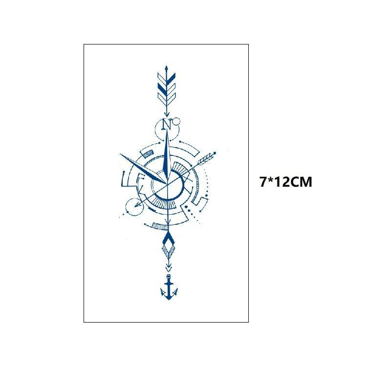 Маленький узор бабочка морская волна хвост рыбы другая сторона цветок маленький свежий сок травяной имитация грудь вода переводная татуировка наклейка