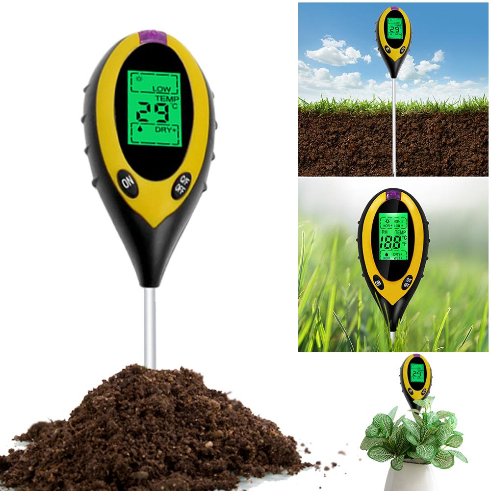 4/3in1 Soil PH Meter Plant Earth Moisture Light Thermometer Temperature Humidity Sunlight Intensity Measurement for Farm