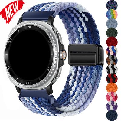 Плетеный нейлоновый ремешок для Samsung galaxy watch 8/8 classic 46 мм с магнитной застежкой для galaxy ultra 2025/7 47 мм, красочный спортивный ремешок