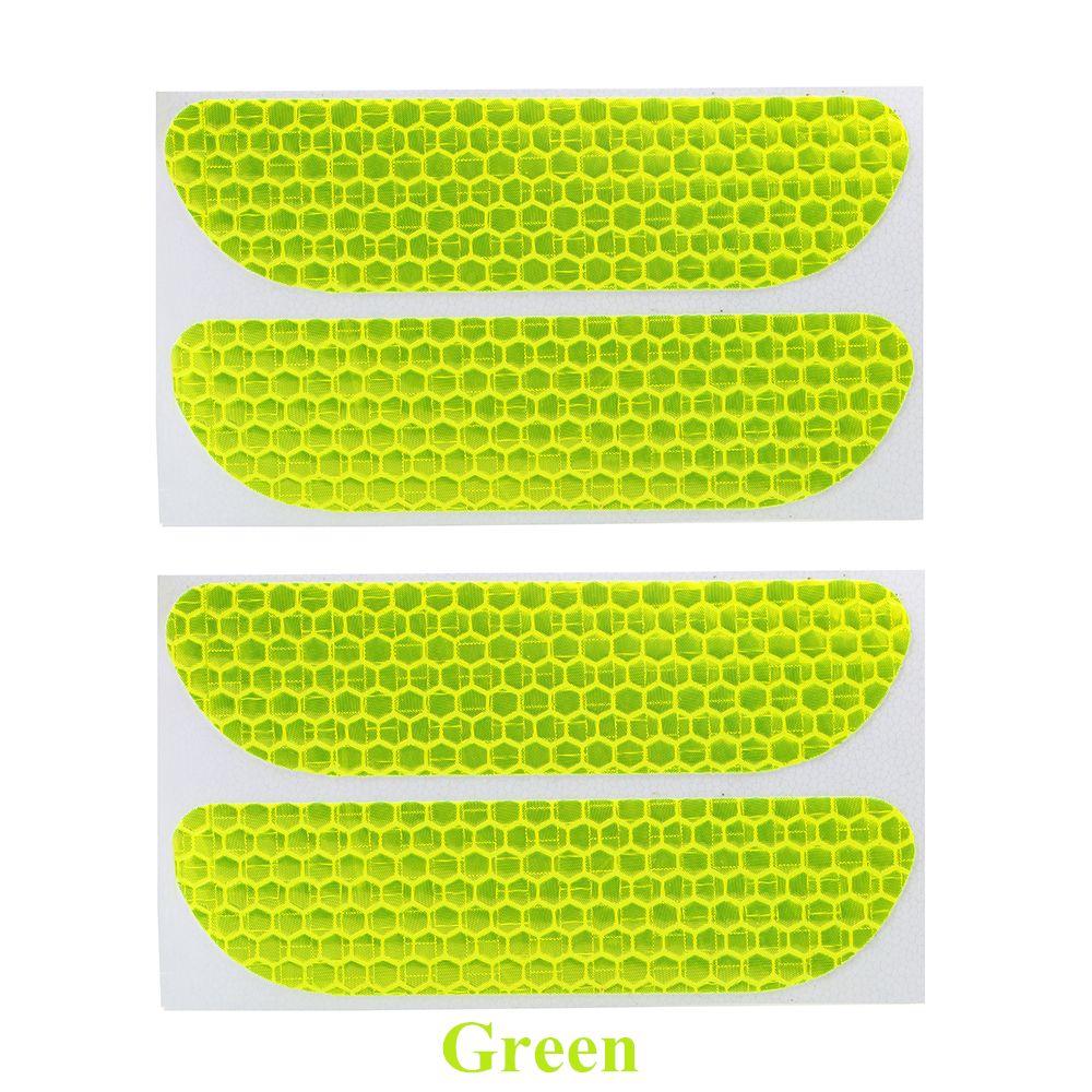 4pcs Rear Open Sign Universal Car Door Stickers Safety Reflective Tape Warning Mark