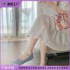 Grape Mother Studiolee Fairy Pneumatic Diamond Belt French New Bow Single Shoes Round Head Ballet Mary Jane Shoes