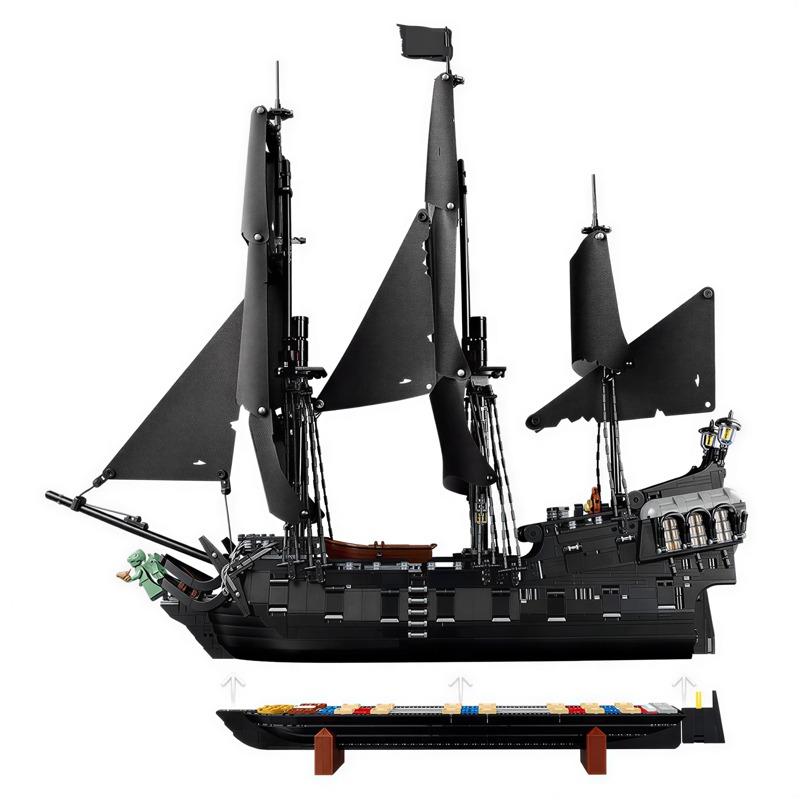 2862pcs Jack's Black Pirate Ship Model Sailboat Vessel Kit for Kids & Adults Ideal Birthday Or Christmas Gift