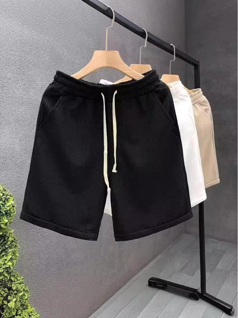 Мужские однотонные повседневные летние шорты до колена 2024 - Новая универсальная спортивная одежда