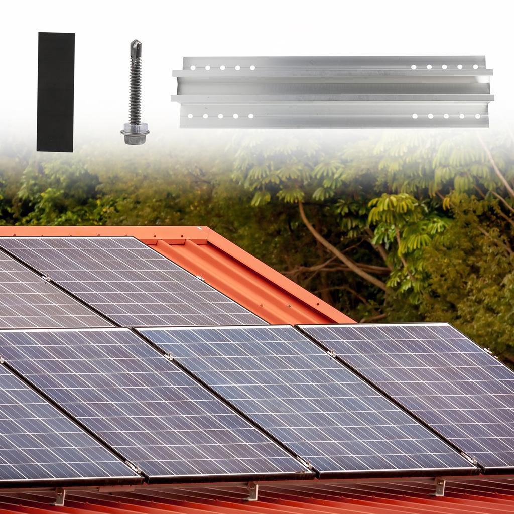 Aluminum Alloy Mini Short Rail Roof Mount Solar Panel Mounting Bracket Photovoltaic Support Solar System Accessories
