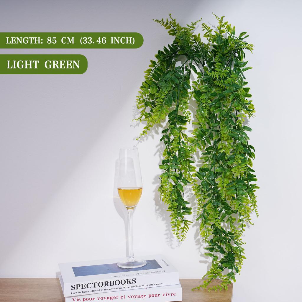 Artificial Plant Persian Fern Leaves Vines Home Room Garden Decoration Accessories Wedding Party Wall Hanging Balcony Decoration