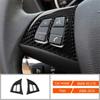 Carbon Fiber Car Accessories Indoor Steering Wheel Button Protection Decals Cover Trim Sticker For BMW X5 E70 2008-2013