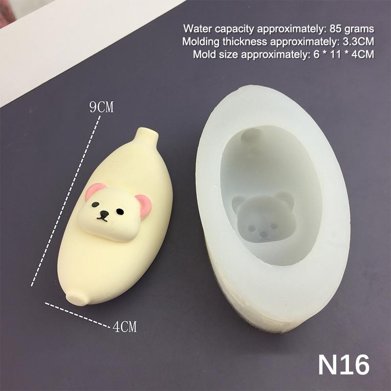 1pc For Baking Egg Bites Muffin Top Pan Chocolate Cake Pie Bakeware Tools Candle Molds Cartoon Animal Bunny Kitten Silicone Mold
