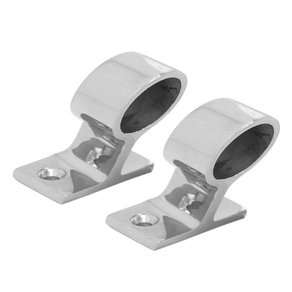 2PCS Stanchion Hand Rail Fitting 316 Stainless Steel Mirror Polishing Rustproof for Boat Yacht Marine