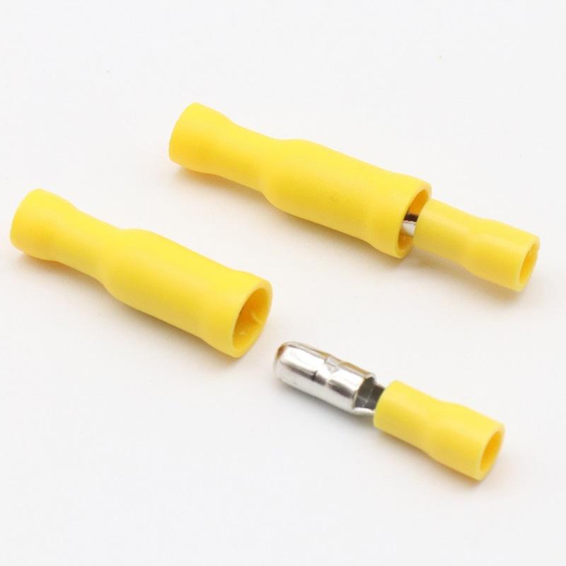 And Insulated Electric Female Male Connector Crimp Bullet Terminal For 2216 Awg Audio Wiring