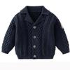 0-3yrs Baby Kids Knit Cardigan Sweater 2022 Boys Girls Autumn Winter Sweater Clothes Korean Style Twist Shape Girls Clothing