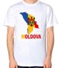 Футболка с картой флага Молдовы Мужская Женская Унисекс Топ