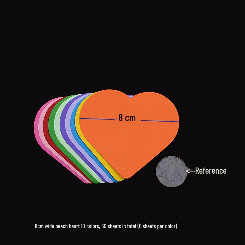 Плотный цветной картон: Формы Сердце, Звезда, Цветущая слива и Круглые формы для детского оригами и поделок