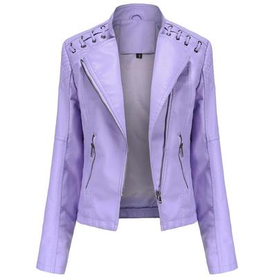 Женская стильная куртка из искусственной кожи Классический PU Moto Biker Fashion Zip Up Повседневное короткое пальто Тонкая верхняя одежда со шнуровкой в стиле ретро S-4XL Plus Size