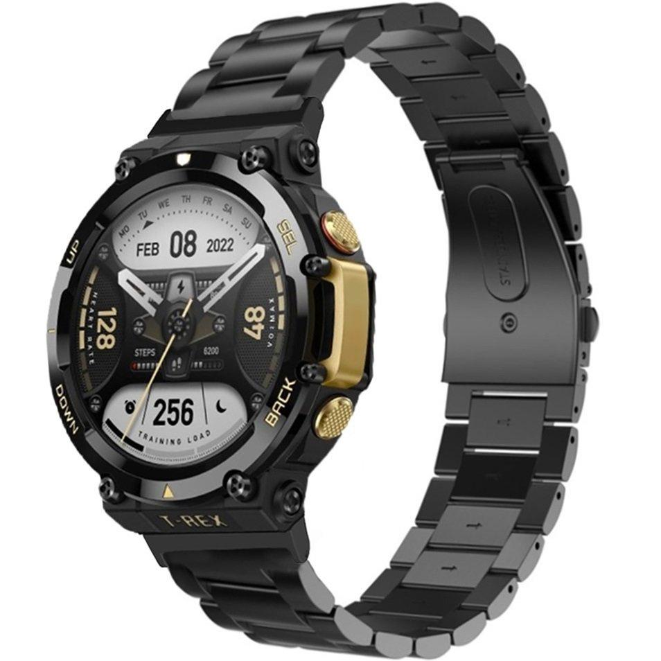 Steel Bracelet for Amazfit T-Rex 2, Black